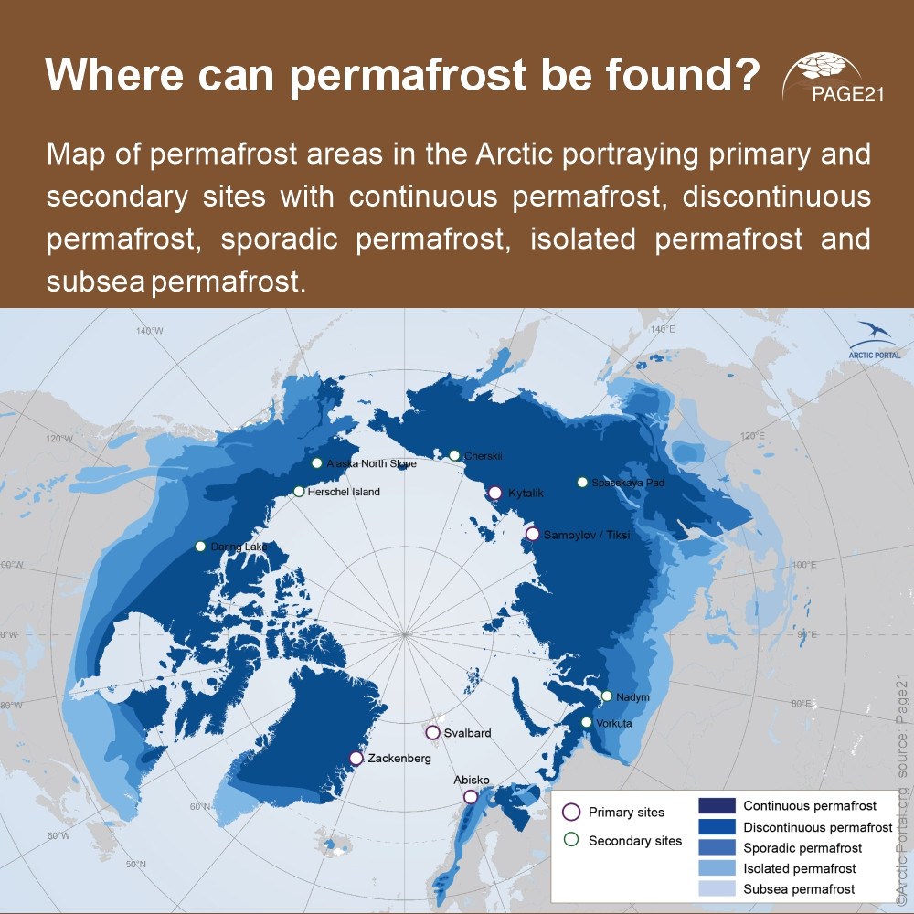 Where can permafrost be found - World Map