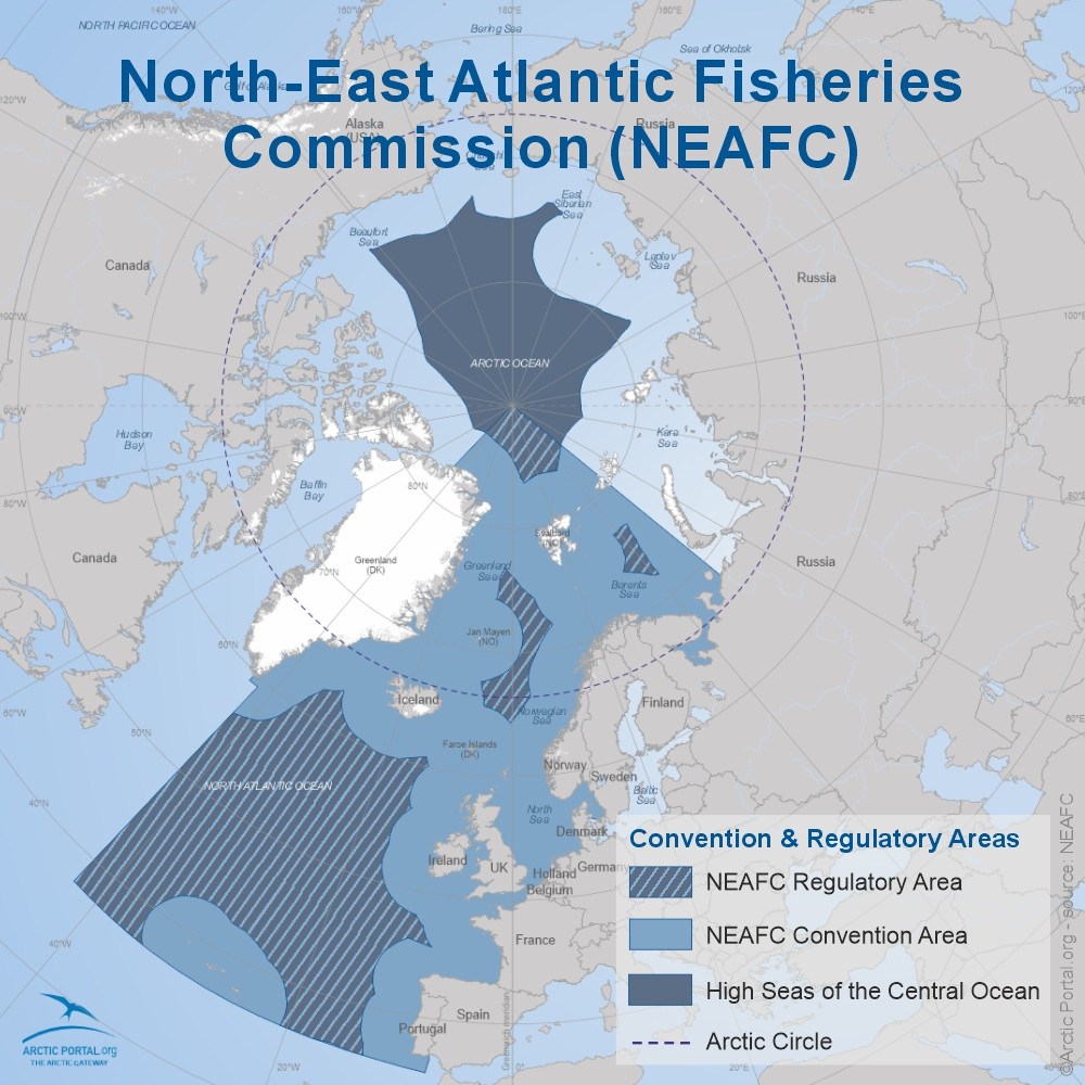 North-East Atlantic Fisheries Commission (NEAFC) - World map