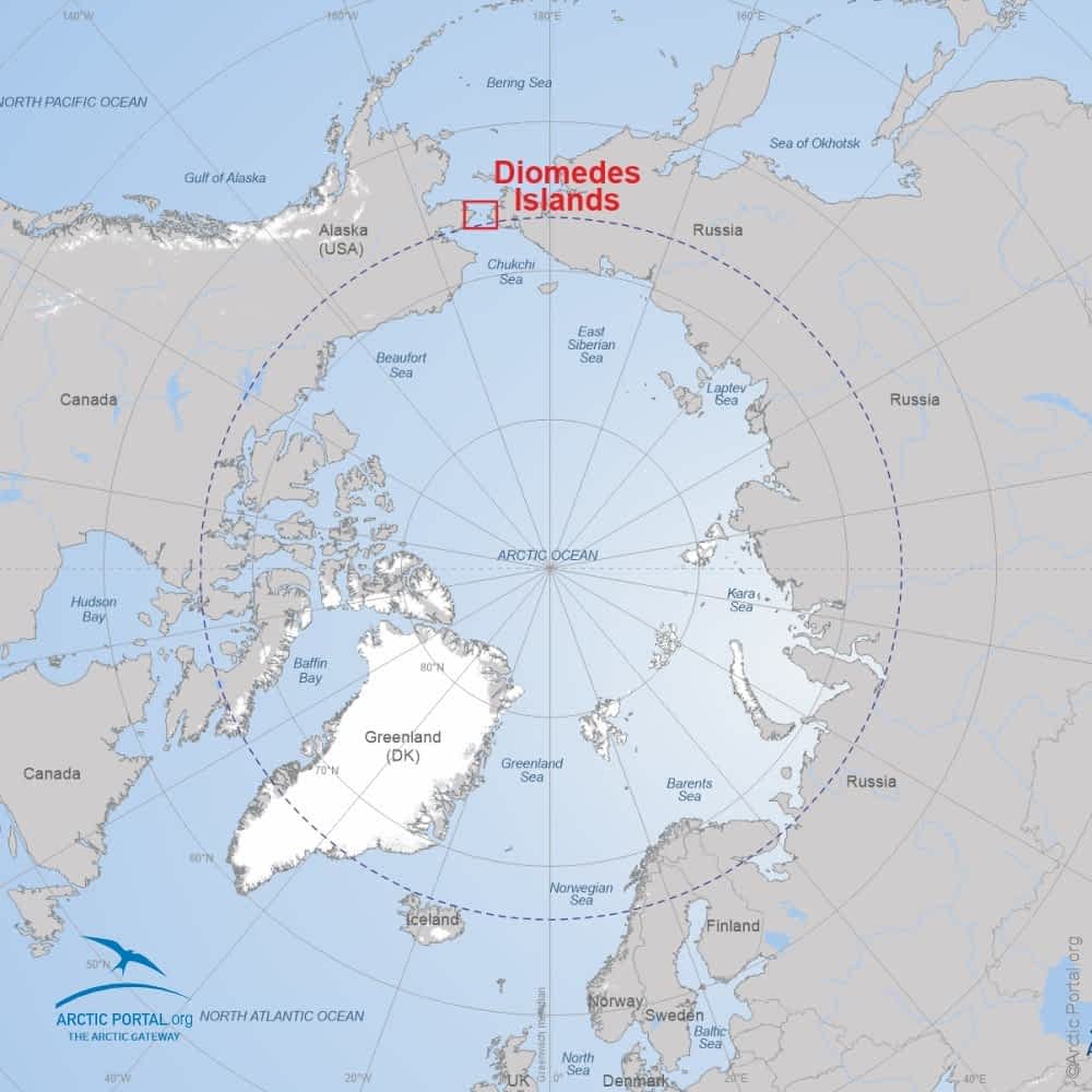 Diomede Islands - World Map