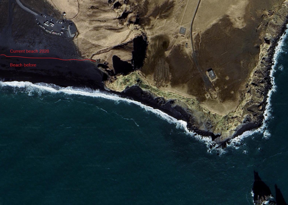 Reynisfjara Now Before GoogleMaps