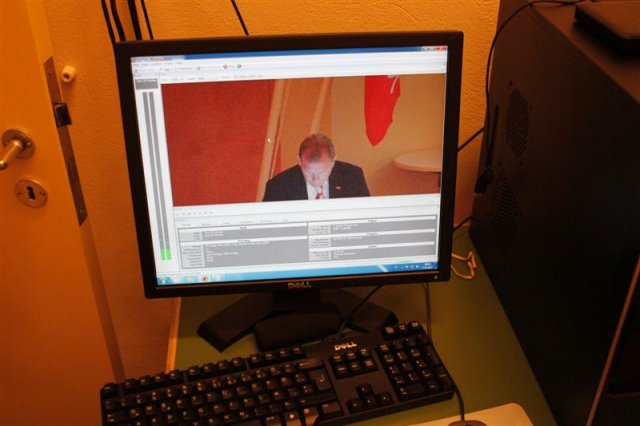 Recording the symposium.