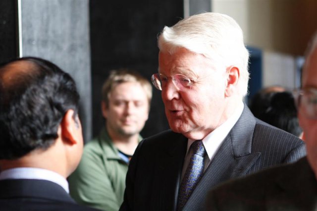 President Grímsson at the symposium.