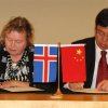 Signing of an MoU between the University of Iceland and the Polar Research institute of China.
